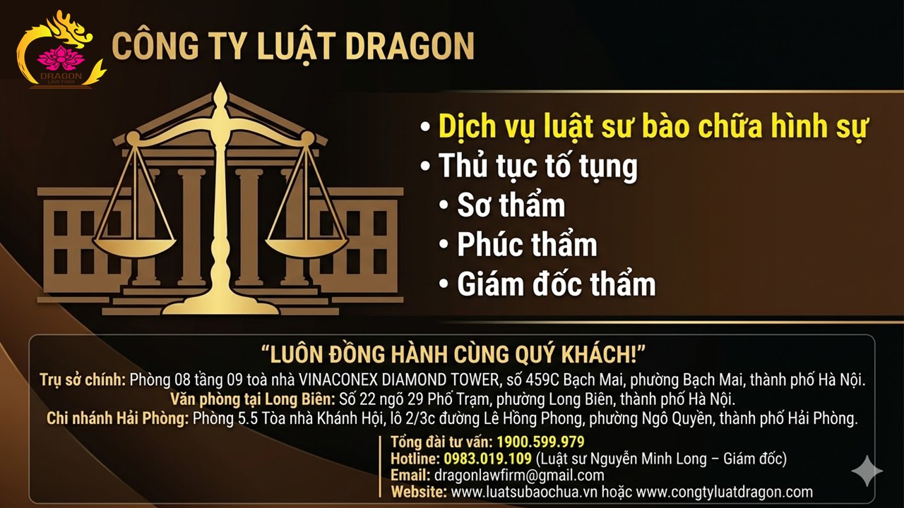 Dịch vụ luật sư bào chữa hình sự của Công ty Luật Dragon